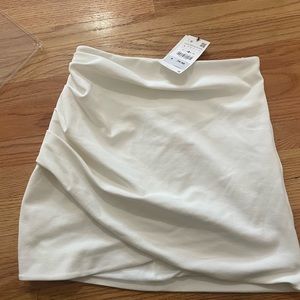White zara mini skirt